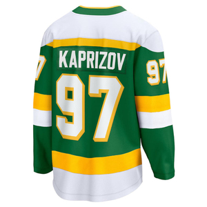Maillots de hockey pour hommes entièrement cousus, modèle Hot Player, Brock Faber, Matthew Boldy, Marc-Andre Fleury, Quinn Hughes, Kirill Kaprizov, tailles S-3XL - Product Image 3