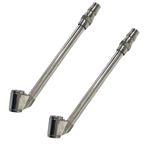 เครื่องเติมลมยางแบบมืออาชีพ หัวคู่ ขนาด 1/4" NPT พร้อมเกจวัดในตัวสำหรับการอ่านค่า PSI/BAR อย่างรวดเร็ว - Product Image 2