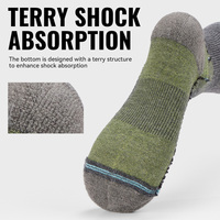 Chaussettes en laine mérinos WRELS prêtes à être expédiées, chaussettes thermiques pour la randonnée en plein air, la course à pied, les sports, chaussettes en laine à coussinets en tissu éponge, articles en stock