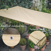 Épaissir Beige extérieur PatioAnti-UV filet d'ombrage filet pare-soleil balcon terrasse abri soleil arrière-cour Pergola Protection solaire auvent