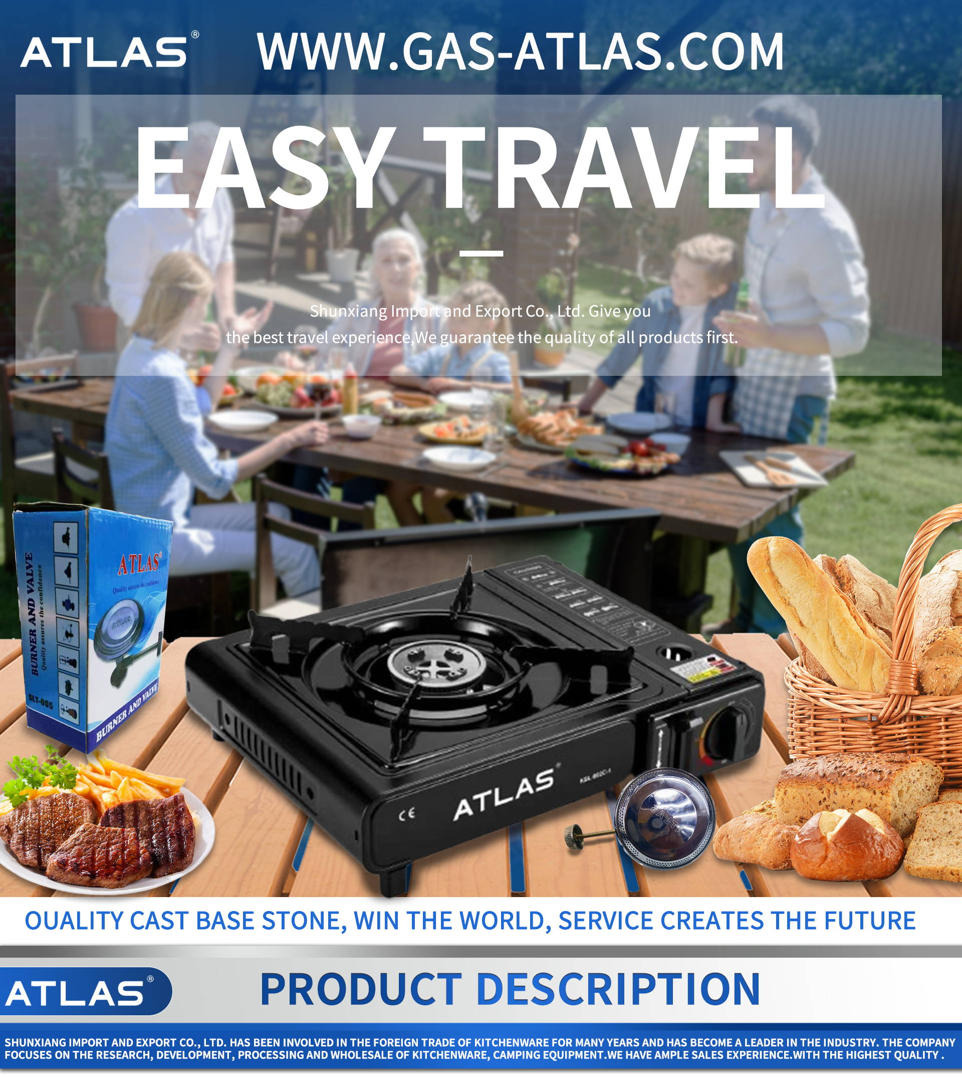 Portable Outdoor Foldable Gas Stove Electronic Ignition Adjustable  Firepower Steel Construction for Camping Cooking Uses Butane| Alibaba.com