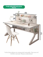 Bureau d'ordinateur en bois blanc moderne et minimaliste, durable, avec rangement, petit bureau de travail, table d'étude