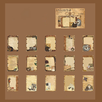 30 autocollants en papier découpés à motifs de dessins animés, auto-adhésifs, pour décorations de fêtes, scrapbooking et journal, en boîte