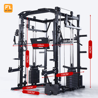 Máquina Smith Multifuncional de Alta Calidad para Musculación con Cruce de Cables Jaula de Potencia y Rack para Sentadillas para Entrenamiento y Ejercicio de Pecho