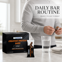 Barres protéinées au whey et à la créatine personnalisées, nutrition sportive naturelle pour adultes, collation énergétique, complément pré-entraînement, ODM, étiquette privée, vente en gros