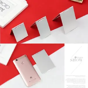 Portable Mini <b>Compact</b> Pocket Mirror Stainless Steel Folding <b>Makeup</b> Vanity Tool Hand Standing Looking Glass Cosmetics Tool - Product Image 5