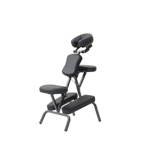 Fauteuil de massage pliant portable en gros, noir, en PU, avec cadre métallique, appui-tête, accoudoirs et coussin de poitrine, pour <span class=keywords><strong>spa</strong></span>, OEM - Product Image 2