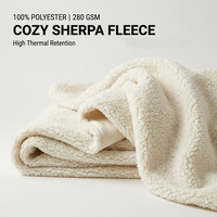 Tissu polaire Sherpa personnalisé 280 GSM en polyester doux et moelleux pour doublure de sweat-shirt, couverture et vêtements d'intérieur – Vente en gros
