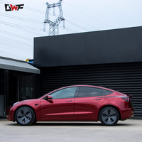 Auto-adhésif PET Liquid metal dragon's blood redCar Wrap Vinyl Satin Air Bubble Free Auto Film Color Changing Vinyl Car Wrap