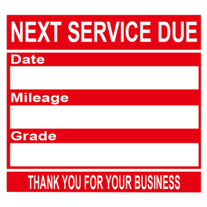 사용자 정의 이동식 오일 변경 서비스 알림 스티커 자동 유지 보수 경고 접착제 레드 라벨 도매 방수 - Product Image 2