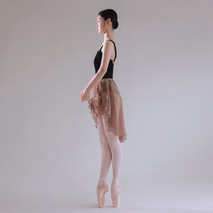Nouvelle jupe courte de <span class=keywords><strong>danse</strong></span> <span class=keywords><strong>classique</strong></span> pour femmes, tenue de <span class=keywords><strong>danse</strong></span> de performance, robe d'entraînement en maille à pétales populaire, spandex/nylon, examen artistique - Product Image 5