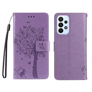 Funda de cuero con tapa en relieve de árbol para <span class=keywords><strong>Samsung</strong></span> <span class=keywords><strong>Galaxy</strong></span> A15 A16 A35 A36 A53 A54 A55 A56 S25 S24 Plus S23 S22 S21 Ultra <span class=keywords><strong>S20</strong></span> <span class=keywords><strong>FE</strong></span> - Product Image 3