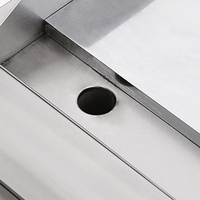 Grill professionnel à gaz industriel commercial entièrement chromé pour restaurant