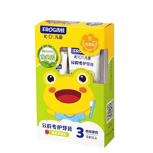 FROG-pasta dental para niños, suministro directo de fábrica, antibacterias, para blanquear los dientes, natural