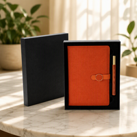 Ensemble cadeau de carnet en cuir PU à texture chevrons de qualité supérieure pour la reconnaissance des clients d'entreprise
