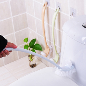 Household toilet <b>brush</b>, wall-mounted, <b>long</b>-<b>handled</b>, soft-bristled, double-sided, curved, double-sided cleaning <b>brush</b> - Product Image 1