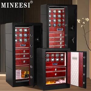 ตู้เก็บนาฬิกา MINEESI 2025 รุ่นใหม่ พร้อมระบบไขลานอัตโ<span class=keywords><strong>น</strong></span>มัติ ป้องกั<span class=keywords><strong>น</strong></span>การโจรกรรม กล่องใส่<span class=keywords><strong>น</strong></span>าฬิกา ปลดล็อคด้วยลาย<span class=keywords><strong>น</strong></span>ิ้วมือ 8 12 20 ช่อง ปรับแต่งได้ - Product Image 1