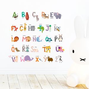 Pegatinas de Pared de PVC con 26 Letras del Alfabeto Inglés Personalizadas, Calcomanías de Dibujos Animados para Habitación Infantil, Jardín de Infancia, Educación Temprana y Guardería - Product Image 3