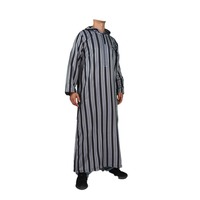 Thobe pour homme à manches longues, style marocain, jalabiya décontractée à capuche, en coton, longueur cheville, tailles 50-60, haute qualité pour adultes