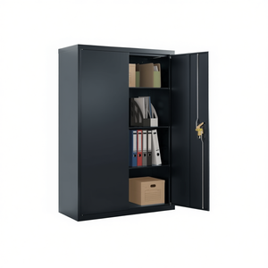Anthracite Steel Filing Cabinet 35.4x15.7x55.1 Inches Lockable Office Storage Cabinet <b>Model</b> D0100H78N2T - Product Image 1