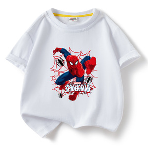 Nuova Maglietta Estiva per Bambini <span class=keywords><strong>Spider</strong></span>-Man in Cotone, T-Shirt Casual a Maniche Corte con Collo Tondo per Ragazzi, Morbida in Colori Pastello - Product Image 2