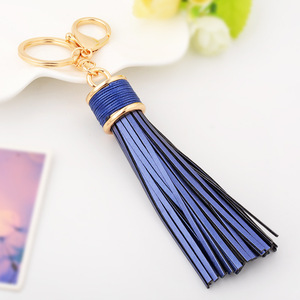 <span class=keywords><strong>Porte</strong></span>-<span class=keywords><strong>clés</strong></span> en <span class=keywords><strong>cuir</strong></span> avec <span class=keywords><strong>pompon</strong></span>, sac cadeau pour filles, en métal doré, suspendu, nouvelle mode coréenne, meilleure vente - Product Image 6