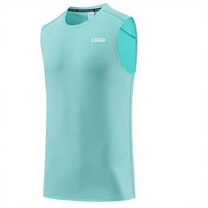 PASUXI Gilet d'été personnalisé en tricot décontracté à manches courtes pour hommes, respirant, écologique, pour le sport et l'entraînement - Product Image 3