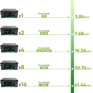 Estaciones de Energía Portátiles Recargables, Paquete de Baterías de 12V 300Ah 3840Wh, Baterías de Iones de Litio Prismáticas de 12.8V, Opciones de 400ah, 12V 300Ah - Product Image 5