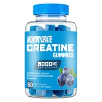 Complément alimentaire en gommes à la créatine monohydrate 5g pour booster l'énergie avant l'entraînement, 5000mg, vente en gros, sans sucre, gommes à la créatine