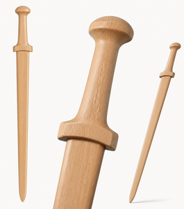Épées de jouets classiques en bois de hêtre personnalisées pour enfants, épées de guerrier viking espagnoles pour l'arts martiaux - Product Image 1