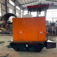 Nouvelle machine à retourner le compost avec réservoir d'eau, machines à fabriquer du compost, engrais organique, retourneur de compost de type chenillé