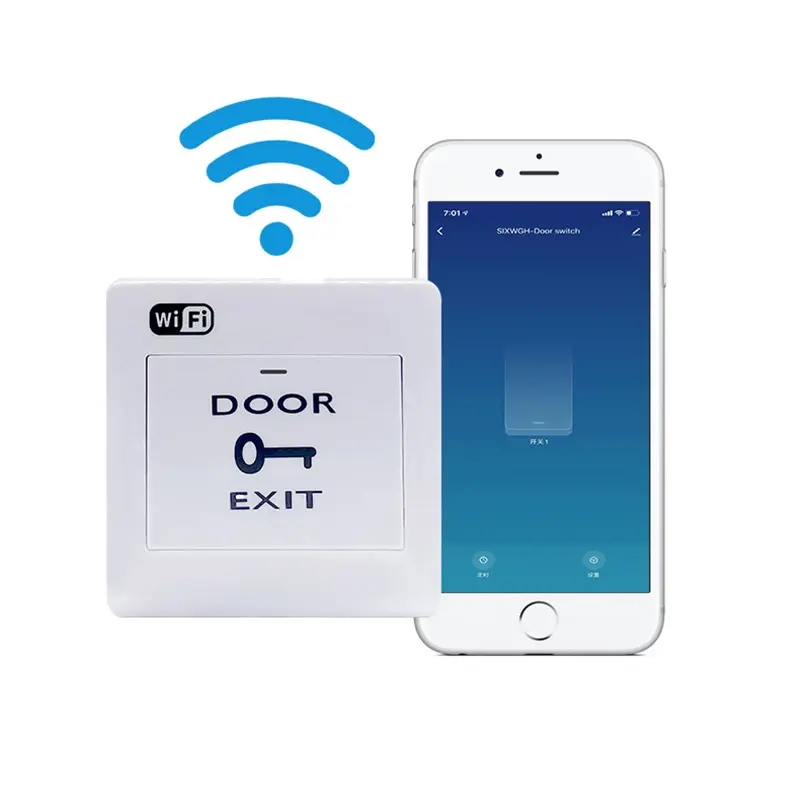 Tuya Wifi Deur Exit Draadloze Release Push Schakelaar Voor Elektronische Deurslot Sensor Toegangscontrole Systeem App Afstandsbediening