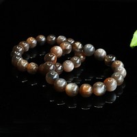 Bracelet en quartz naturel 7A Aiyu en gros, bracelet en pierre de soleil œil de chat, diffusion en direct