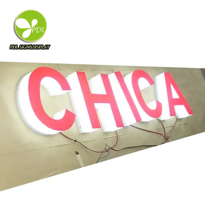 Alta Personalizado Led Iluminado Supermercado Nome 3D Led Letras Do Alfabeto