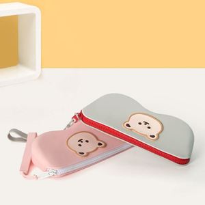 Lady Fashion Bear Eco-Friendly High Quality Water Resistant Silicone <b>Glasses</b> <b>Case</b> With Zipper Closure and Soft Handle - Product Image 1