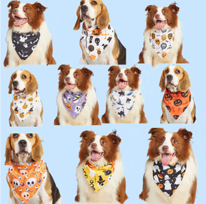 Grosir Bandana hewan peliharaan Halloween aksesori kostum syal segitiga kucing Bib anjing - Product Image 1