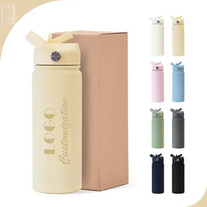 Stainless Steel Insulated Water <b>Bottle</b> 304 Vacuum Double Wall Large Mouth Portable Outdoor Sports Camping Straw Cup - Product Image 1