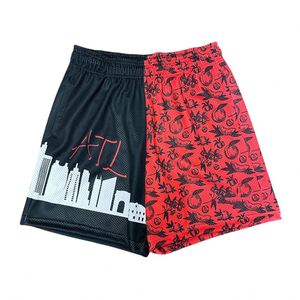 Celana Jogger Cetak Sublimasi Penuh, Celana Pendek Lari Custom Berbahan Mesh, Celana Pendek Santai untuk Olahraga, Panjang Selutut, Ukuran 5XL, Unisex, Basket, Musim Panas - Product Image 3