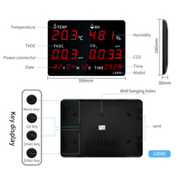 Monitor de Calidad del Aire Interior Digital con Alarma, Montado en Pared, Pantalla LCD, Sonda a Prueba de Explosiones de Alta Temperatura, Reloj Digital, OEM ODM, 3 Años de Garantía
