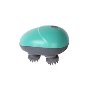 Plastic Dual Electronic Machine Vibrating Silicone Electric Hair Shampoo Brush Scalp Head Massager