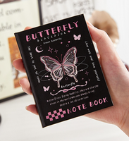 Mini carnet portable A7 pour fille, rêve de papillon, carnet d'étudiant de haute valeur