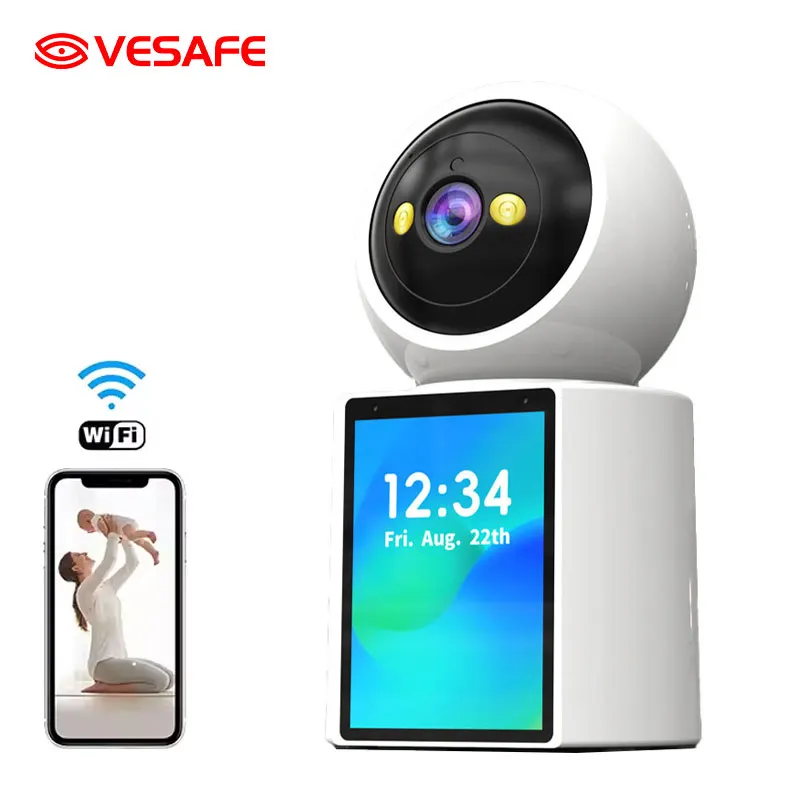 VESAFE 1080p Seguimiento Wifi Cámara de monitoreo de bebés Audio Visión nocturna Audio bidireccional Monitor de bebé con cámara