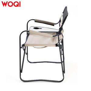 Chaise de Réalisateur Pliante Portable Woqi avec Cadre en Aluminium et Tissu Oxford, Chaise de Camping et de Jardin d'Extérieur avec Table Latérale, Charge Maximale 140 kg - Product Image 5