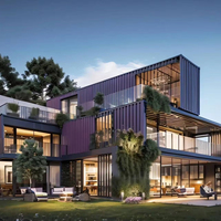 Bâtiment Modulaire Innovant en Conteneur de 40 pieds, Extérieur Moderne et Élégant, Étanche, Anti-Corrosion, Installation Rapide, Capsule Spatiale