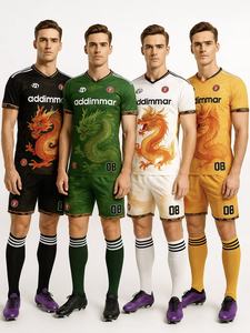 Conjunto de Camiseta y Pantalones Cortos de Fútbol Unisex para Adultos con Logotipo y Nombre de Equipo Personalizados, 100% Poliéster, Transpirable, de Secado Rápido, Uniforme Deportivo - Product Image 1