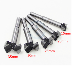 5pc 15/20/25/30/35MM <strong>HSS</strong> Woodworking Pilot Holes Hinge Boring Cutter Wood <strong>Drill</strong> Bit with Blister Card Package - Product Image 2