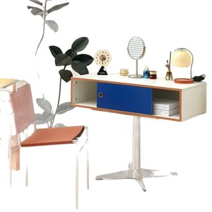 Tocador de Maquillaje Moderno Amarillo Plátano con Almacenamiento, Diseño Minimalista para Dormitorio - Product Image 4