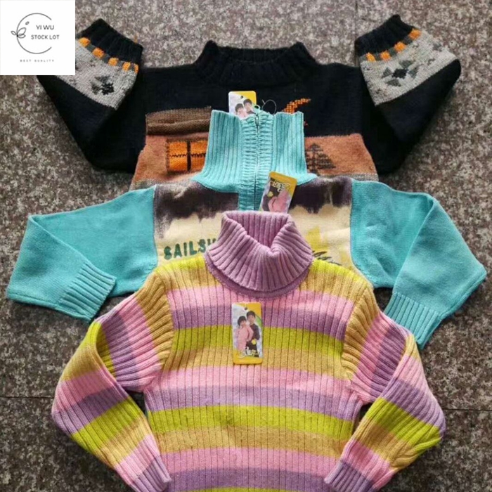 Hot selling children's sweaters of different styles stock clothes in China
