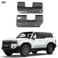 Pour Toyota Land Cruiser 250 LC250 Prado Accessoires 2024-2026 Protection anti-coup de pied sous le siège arrière en fibre de carbone, couvercle arrière brillant