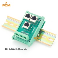 Carte de brassage RJ45 8P8C 3 voies avec bornier de sortie C45 pour rail DIN, pour automatisation industrielle et tableau de distribution
